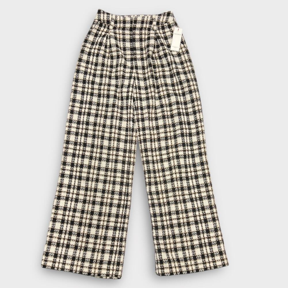 Aura Plaid Tweed Trouser Pant Size Small NWT